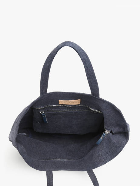 Schoudertas Met Rits L Le Cabas Linnen Vanessa bruno Blauw cabas lin 31V40409 ander zicht 3